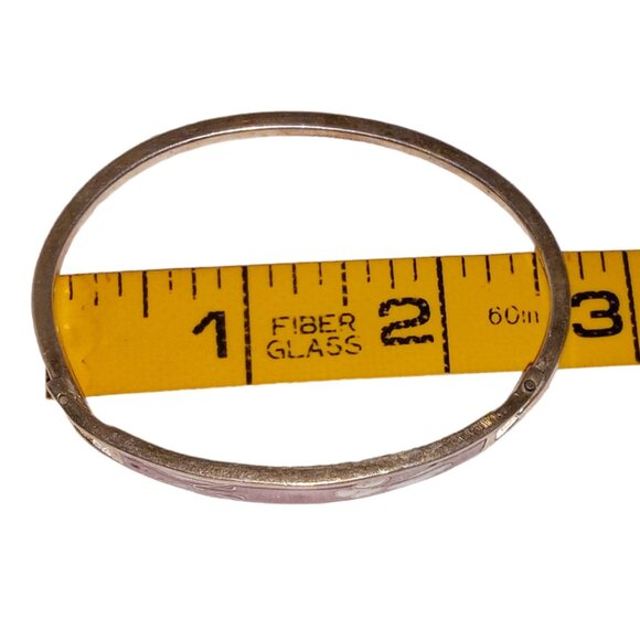 Vintage Mexico Bracelet, Butterfly, Flower Design, Bangle Fashion Bracelet - Picture 2 of 10